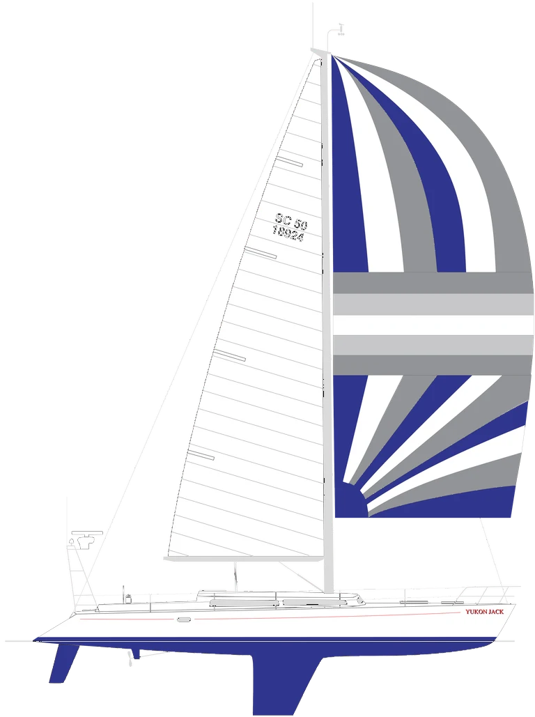 Sail plan of the Santa Cruz 50